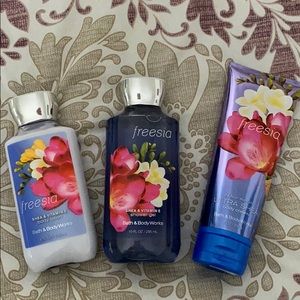 Bath and Body Works Freesia set. Retired scent